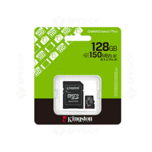 Card de memorie MicroSDXC Kingston Canvas Select Plus, 128GB, class 10, A1, U1, recomandat pentru utilizare generala