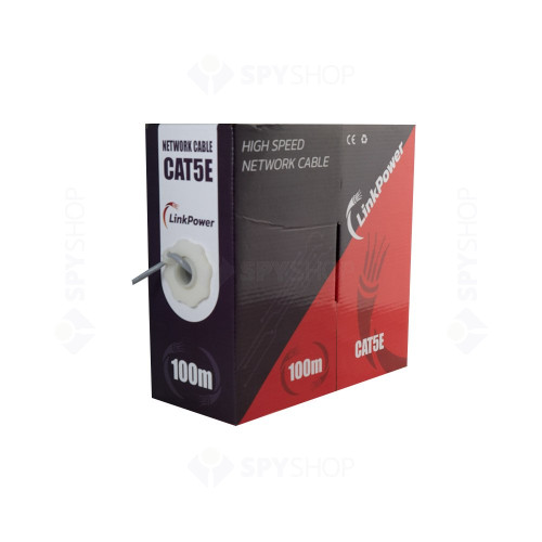 Cablu FTP CAT5E CCA LinkPower LINK-FTP-CCA-100, pret/100 m, gri