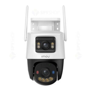 Camera supraveghere WiFi cu lentila duala Full-Color Imou Cruiser Dual 2 IPC-S7XEP-10M0WED-0360B, 5 + 5 MP, 2x 3.6 mm, IR/ lumina alba 30 m, microfon si difuzor, auto smart tracking, sirena si avertizare luminoasa, slot card