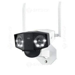 Camera supraveghere wireless GSM 4G Reolink Duo 2 LTE G750, 8 MP, unghi vizual 180 grade, slot card, lumina alba/IR 30 m, 10.400 mAh, detectie oameni/vehicule, microfon, difuzor, PIR