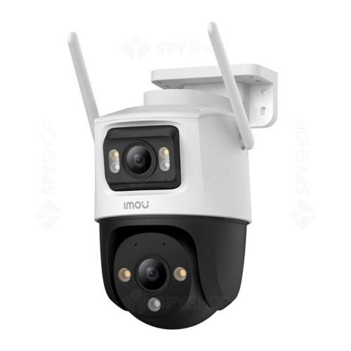 Camera supraveghere IP WiFi cu lentila duala Imou Cruiser Dual PT Full-Color IPC-S7XP-10M0WED, 5+5 MP, 2x 3.6 mm, IR/lumina alba 30 m, microfon si difuzor, slot card, auto smart tracking