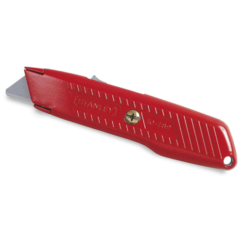 Stanley 0-10-189, Cutter metalic cu lama auto-retractabila, 155mm + o lama trapezoidala 19mm