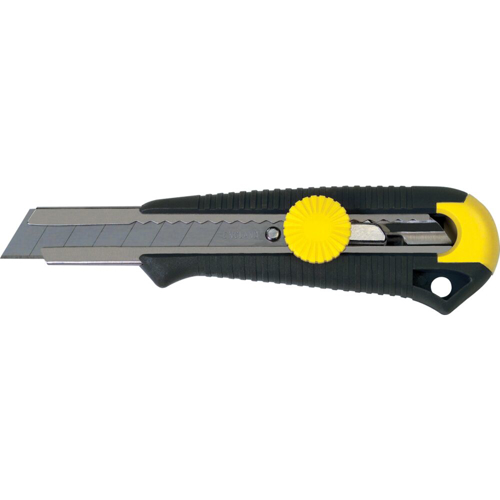 Stanley 0-10-418, Cutter cu blocarea lamei prin roata, DynaGrip, + o lama segmentata 18mm