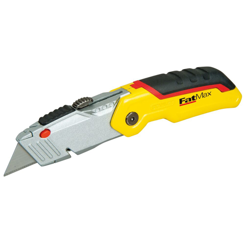 Stanley 0-10-825, Cutter FatMax pliabil cu lama retractabila, 160mm + 3 lame trapezoidale 62mm