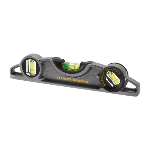 Stanley 0-43-609, nivela magnetica fatmax pro din aluminiu, 25 cm, 3 fiole, blister