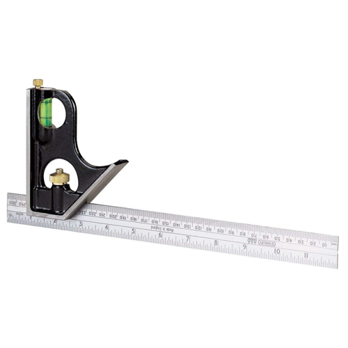Stanley 0-46-151, echer combinat cu nivela, gradare metrica si imperiala, ideal pentru masurarea adancimii si lungimii, 300mm