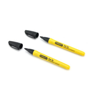 Stanley 0-47-316, set doua markere negre, cu varf subtire, blister