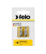 Set 2 biti Industrial profil Pozidrive, Felo, C6.3, PZ1, 25mm