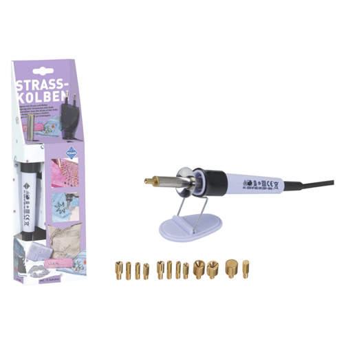 Pebaro 0250, Set pentru aplicare strasuri, 12 varfuri