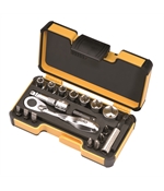 Trusa chei tubulare si biti, XS StrongBox, Felo, INCH, 1/4", 18 piese