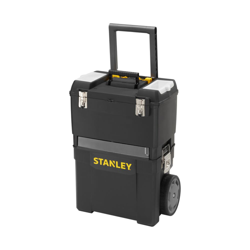 Stanley 1-93-968, Sistem modular pentru scule 2 in 1 Mobile Work, rulabil, maner rabatabil