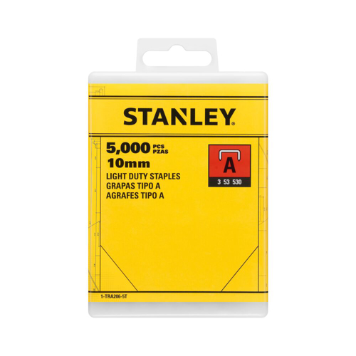 Stanley 1-TRA206-5T, capse pentru aplicatii uzuale, 10mm, 5000 buc tip A 5/53/530, blister
