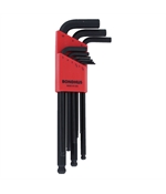 Bondhus 10999, Set 9 chei L HEX BLX9M, lungi, cap cu bila, ProGuard finish HEX 1.5-10mm