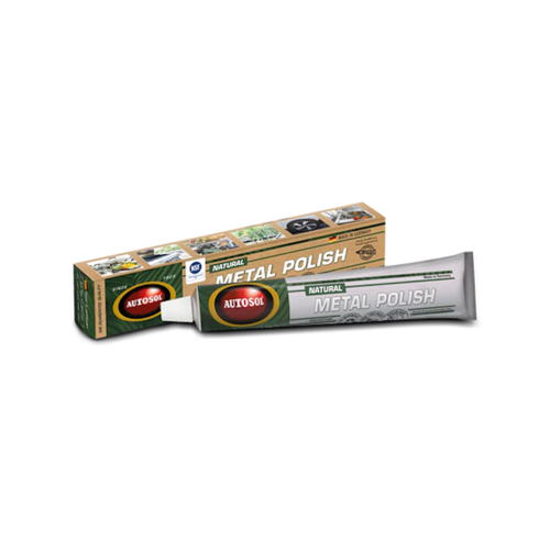 Autosol Natural Metal Polish, Pasta de polisat pentru toate suprafetele metalice, fara chimicale agresive, 75ml