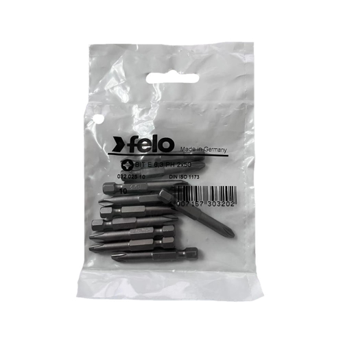 Set 10 biti Felo, seria Industrial profil Philips, E6.3, PH2, 50mm