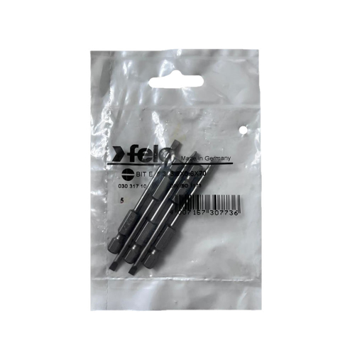 Set 5 biti Felo, seria Industrial profil Drept, E6.3, 3.5x0.6mm, 70mm