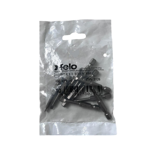 Set 10 biti Felo, seria Industrial profil Drept, E6.3, 4.0x0.8mm, 50mm