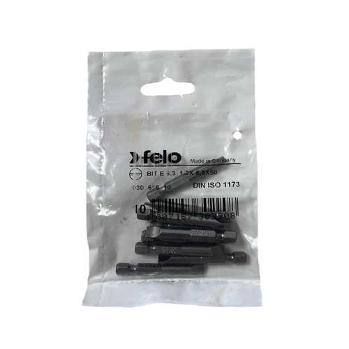 Set 10 biti Felo, seria Industrial profil Drept, E6.3, 6.5x1.2mm, 50mm