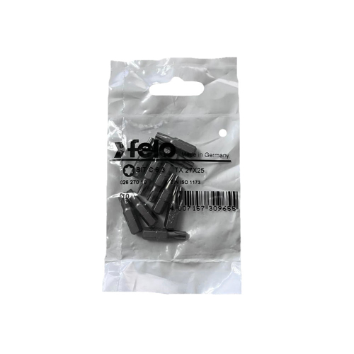 Set 10 biti Felo, seria Industrial profil Torx, C6.3, TX27, 25mm
