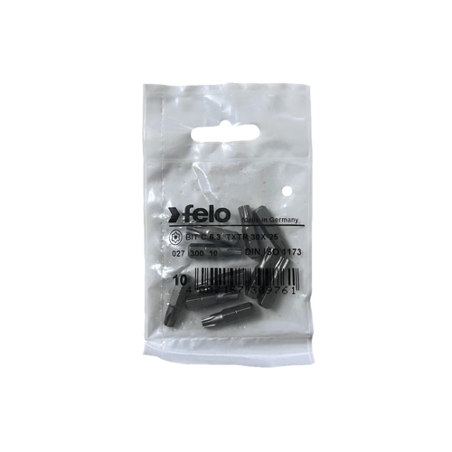 Set 10 biti Felo, seria Industrial profil Torx TR, C6.3, TTX30, 25mm