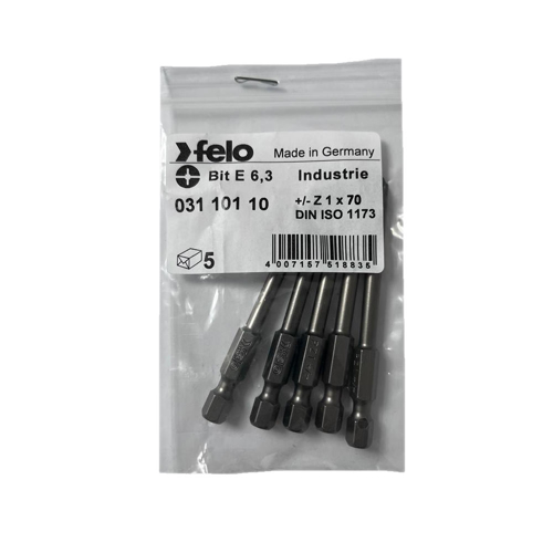 Set 5 biti Felo, seria Industrial profil Plus Minus, E6.3, Z1, 70mm