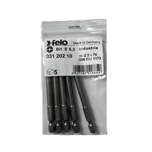 Set 5 biti Felo, seria Industrial profil Plus Minus, E6.3, Z2, 70mm