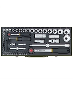 Trusa de chei tubulare de 1/4" si 1/2", Proxxon 23040, 56 buc