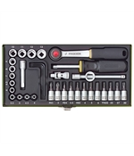 Trusa de biti si chei tubulare pentru ingineri, Proxxon 23080, 1/4", 36 buc
