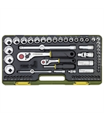 Trusa completa cu chei tubulare, Proxxon 23286, 1/4" si 1/2", 65 piese