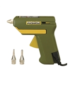 Proxxon 28192, Pistol de lipit GlueGun HKP 220, verde, 40W, 200°C, duze interschimbabile, include 4 batoane si 3 duze, functional cu batoane de 7mm