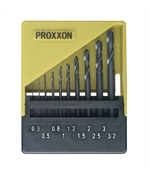 Set 10 burghie HSS, DIN 338, 0.3 - 3.2mm, Proxxon 28874