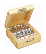 Set de 10 freze pentru profilat, ax 3.2mm, Proxxon 29020
