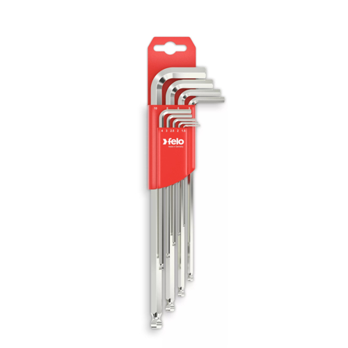 Felo 36500911, Set 9 chei L HEX, extra-lungi, cap cu bila, HEX 1.5-10.0mm