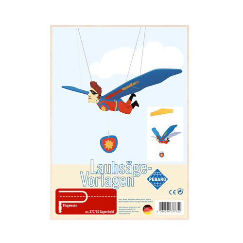 Pebaro 377/3S, Sablon din lemn, supererou, pentru traforaj, dimensiunea A4
