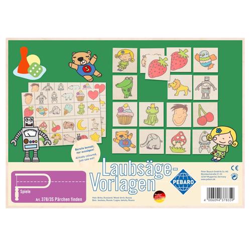 Pebaro 378/3S, Sablon din lemn, potriveste perechile, pentru traforaj, dimensiunea A4