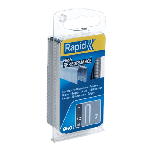 Rapid 40109523, set de 960 de capse pentru cabluri max 6mm, No. 7, 12 mm
