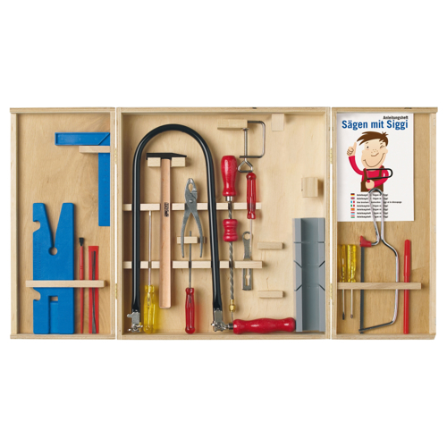 Pebaro 407, Set traforaj in cutie de lemn, 18 piese