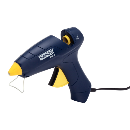Rapid 5000442, Pistol GlueGun EG212, albastru, max 200W, debit 250g/h, 190°C, functional cu batoane de 12 mm