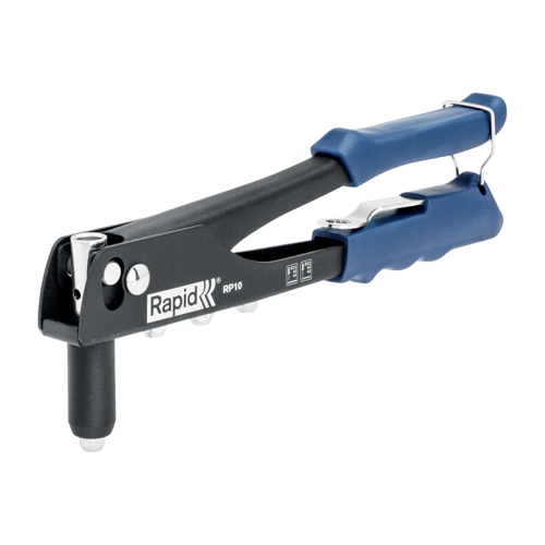 Rapid 5000523, Cleste pop nituri Hobby RP10 cu 4 capete nituire interschimbabile, 3.2/4.0/4.8mm