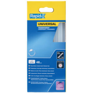 Rapid 5001411, set 48 batoane de adeziv, universale, transparente, 12 x 190 mm