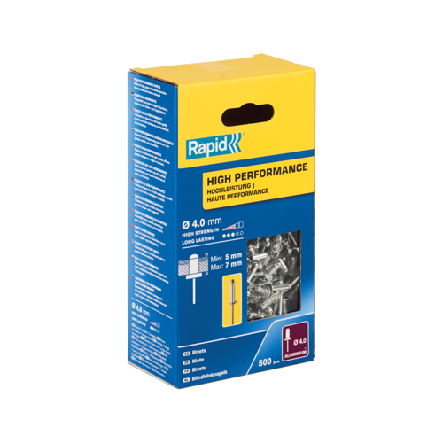 Rapid 5001433, set 500 de nituri high performance, Ø4.0 x 10 mm