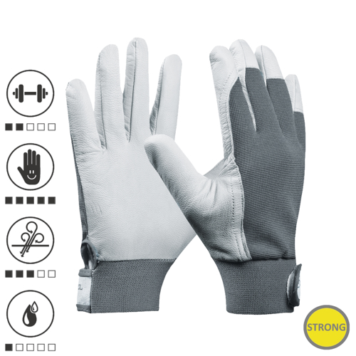 Gebol 703432, Manusi de protectie Uni Fit Comfort, din piele de capra si spandex, uz profesional, marimea 9/L