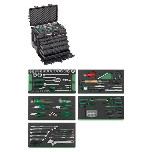 Stahlwille 98814924, Troler pentru unelte WT/TS, 5 sertare detasabile, insertii TCS, complet cu 160 unelte