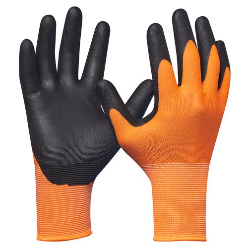 Gebol EP709233, Manusi de protectie Eco Flex Orange, din poliester, acoperire din nitril, uz profesional, marimea 9/L