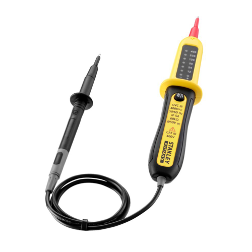 Stanley FMHT82566-0, tester de tensiune cu LED Fatmax, 400V CA/CC cu functie de disjunctor rezidual