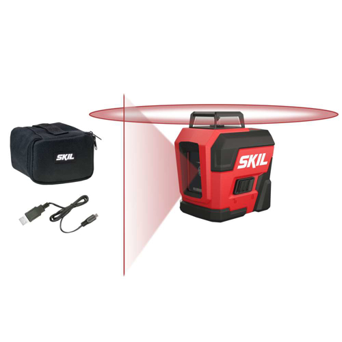 SKIL 1960 DA Nivela laser cu linie în cruce 360 garde, lumina rosie, raza actiune 20m, Accu Li-Ion, include incarcator micro USB si geanta de transport