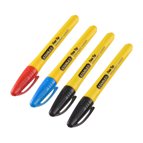 Stanley STHT81391-0, set 4 markere cu varf subtire, blister