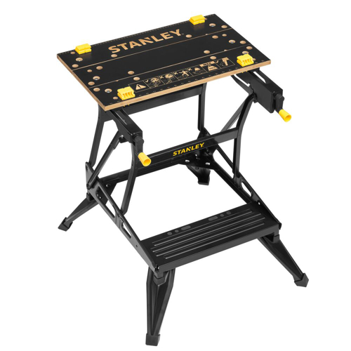 Stanley STST83400-1, Banc de lucru si menghina 2 in 1, se pliaza pentru transport usor, capacitate de pana la 250kg