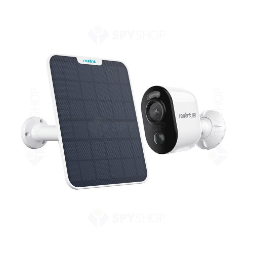 Kit camera supraveghere wireless WiFi Reolink Argus 3 Ultra B350, 8 MP, IR 10 m, Dual band, PIR, slot card, microfon, sirena + panou solar