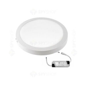 Plafoniera LED Slim Line Dablerom, 24 W, 4000 K, 2250 lm, aluminiu, lumina alba, aparent